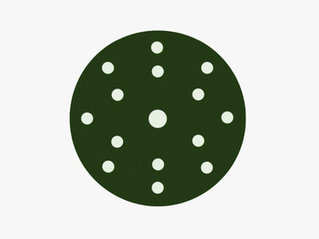 Шлиф Круг VX-Green, 150мм, 15 Отверстий, P1000